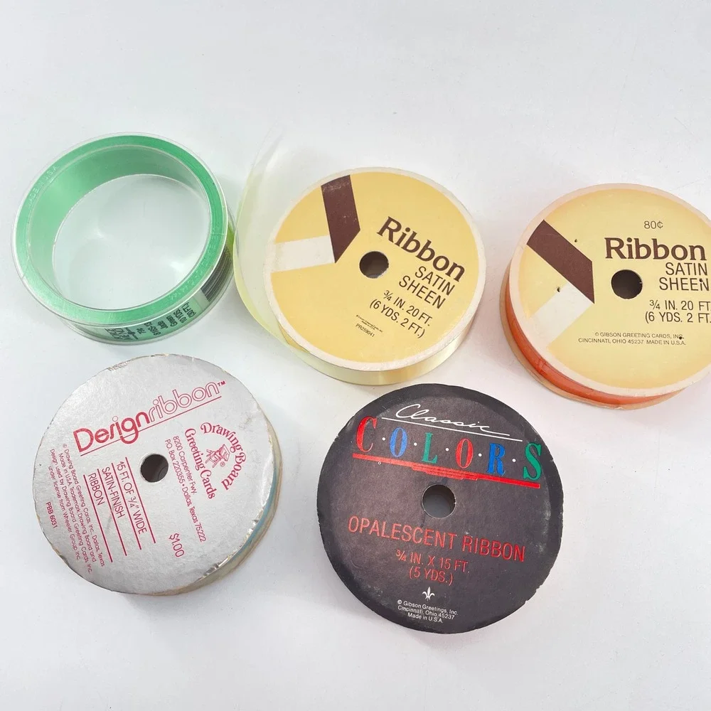 Vintage All Occasion Gift Wrap Ribbon Lot 1.6# Baby Floral Kids Comics Wedding